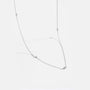 Diamond Initial Letter Silver Necklace-L