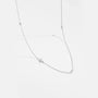 Diamond Initial Letter Silver Necklace-N
