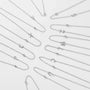 Diamond Initial Letter Silver Necklace-Siver