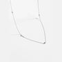 Diamond Initial Letter Silver Necklace-T