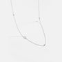 Diamond Initial Letter Silver Necklace-U