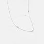 Diamond Initial Letter Silver Necklace-V