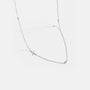 Diamond Initial Letter Silver Necklace-X