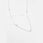 Diamond Initial Letter Silver Necklace-Y