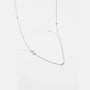Diamond Initial Letter Silver Necklace-Z