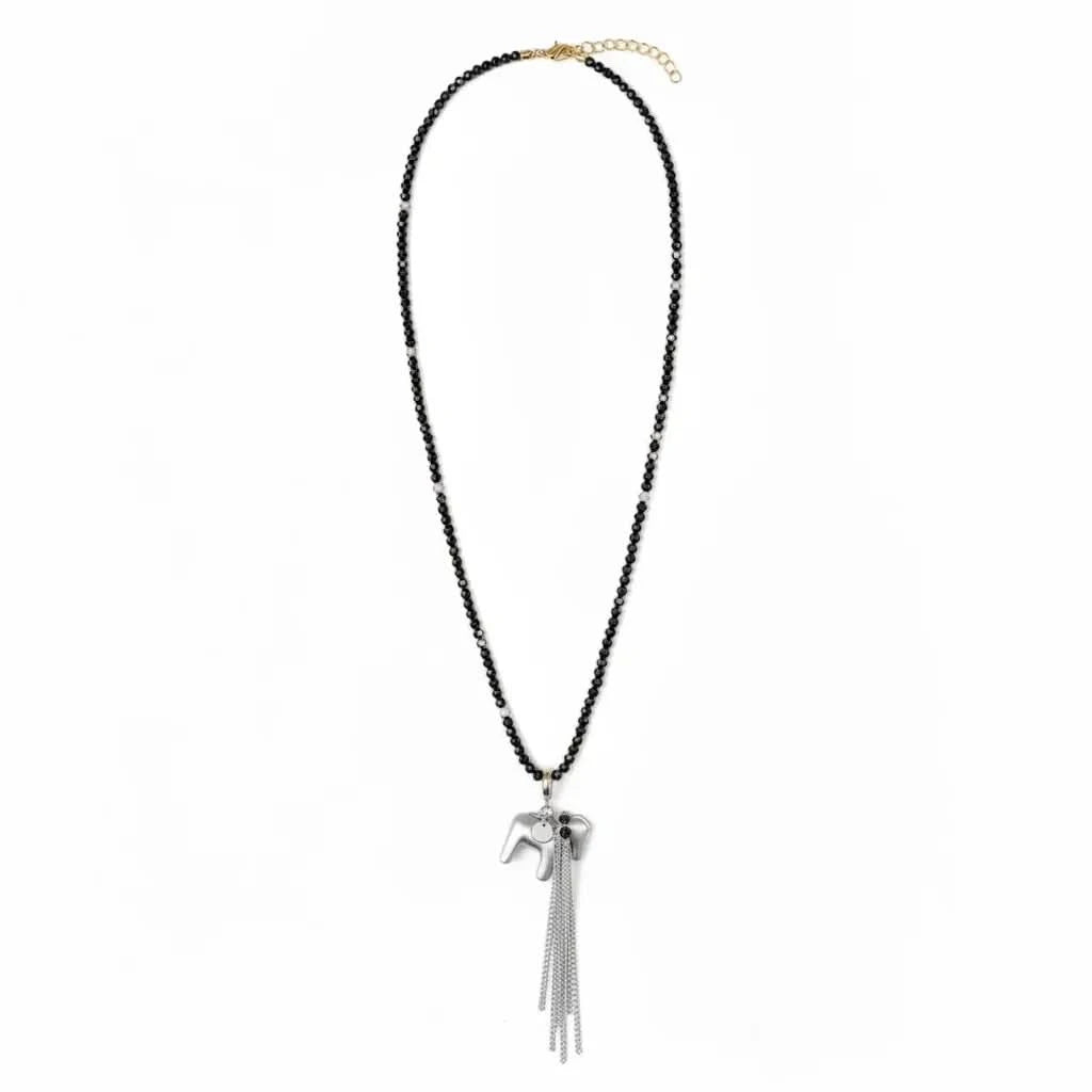 Equestrian Tassel Pendant Long Necklace