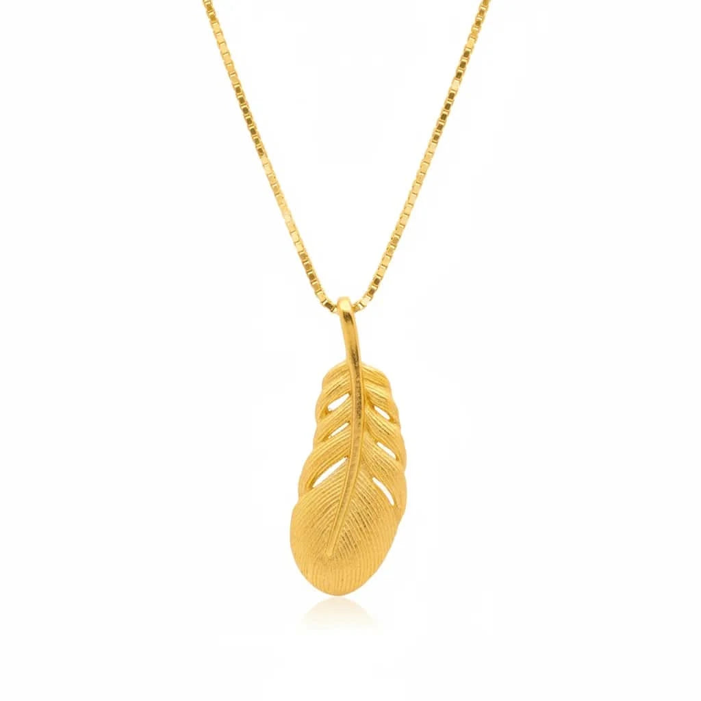 Feather Pendant Necklace