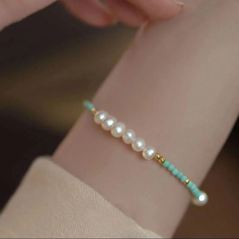 Freshwater Pearl Turquoise Bracelet