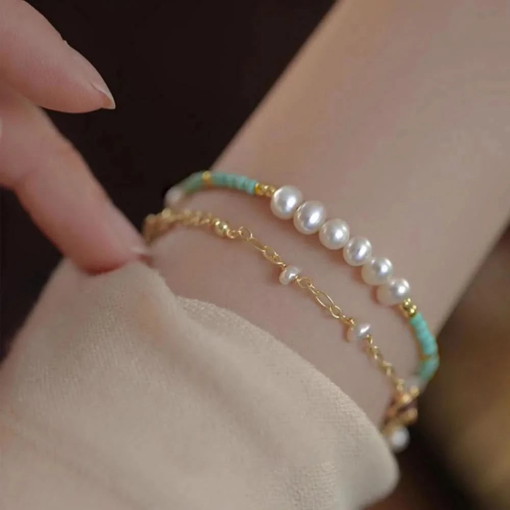 Freshwater Pearl Turquoise Bracelet