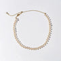 Pearl necklace with gold chain 