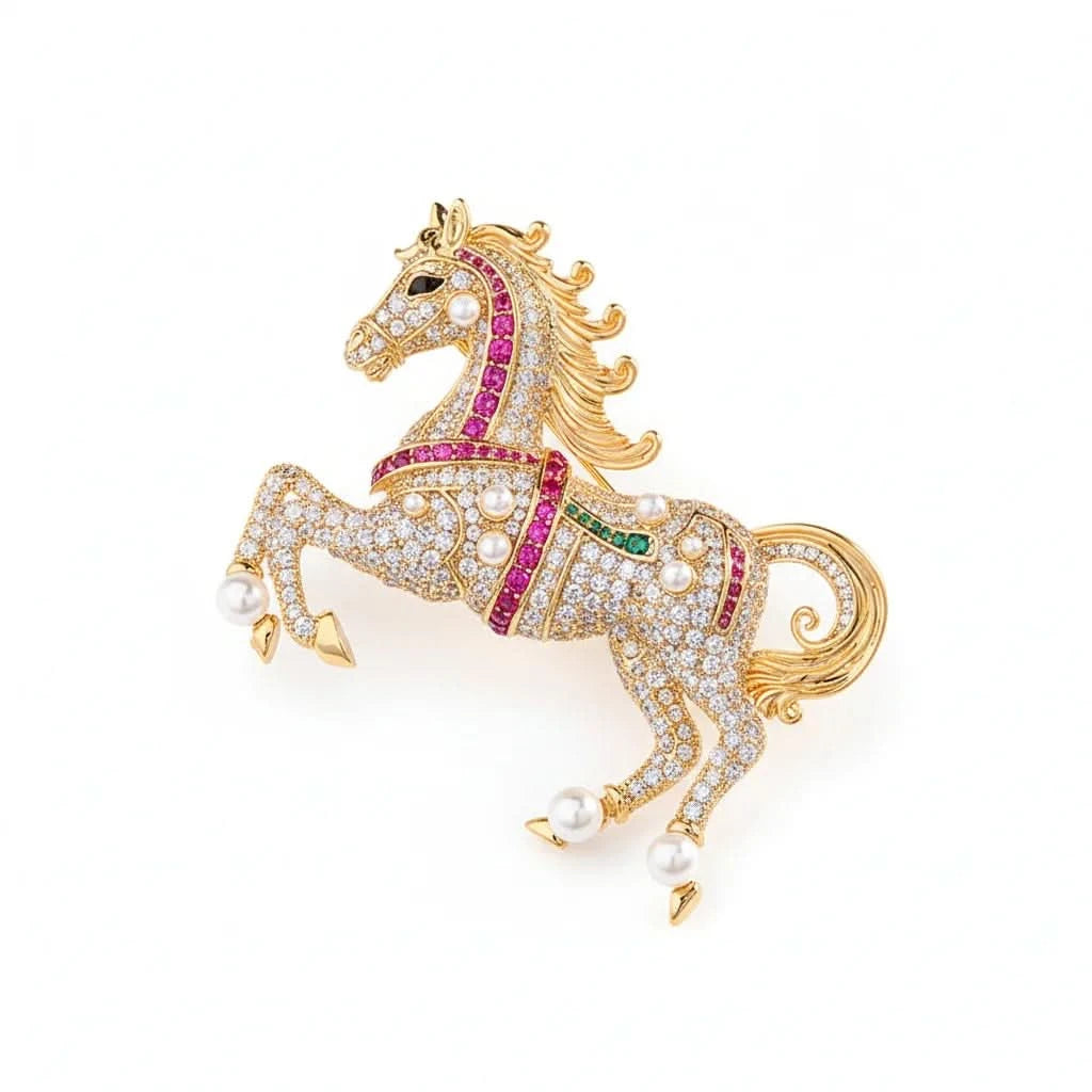 Galloping Horse Brooch