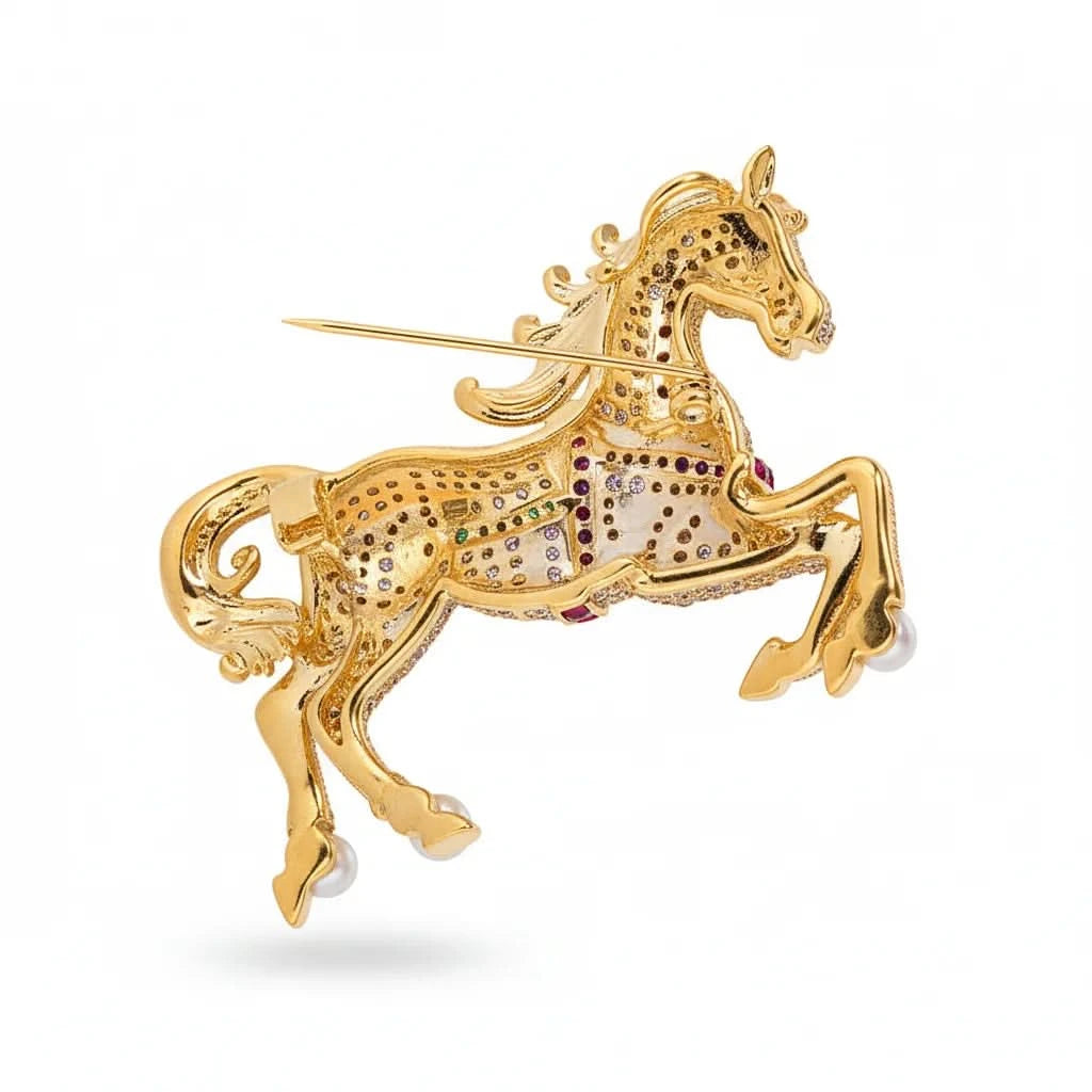Galloping Horse Brooch