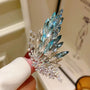 Gradient Zircon Butterfly Brooch blue