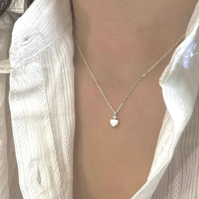 Heart Silver Necklace silver 2 