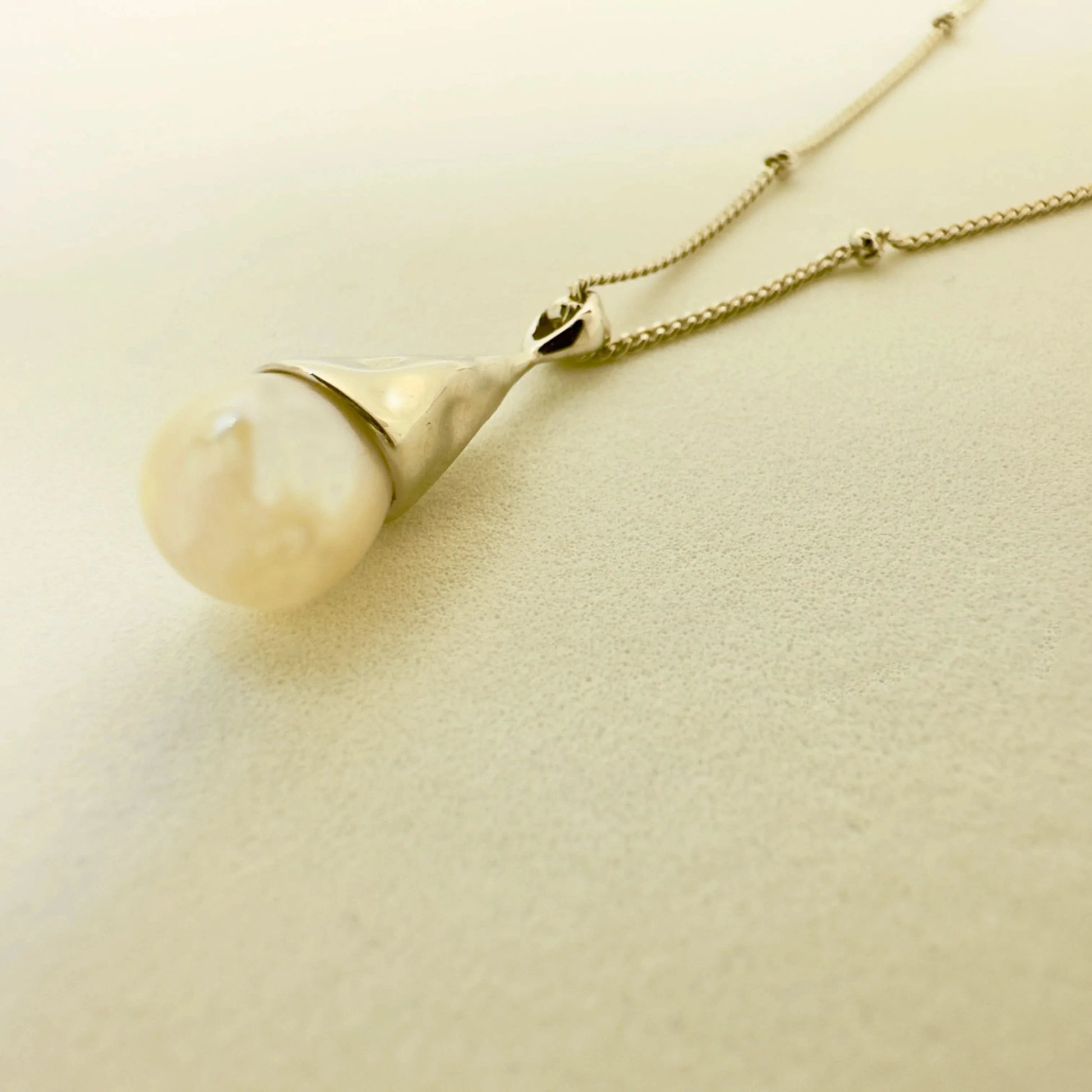 Bulb Baroque Gold Pearl Necklace