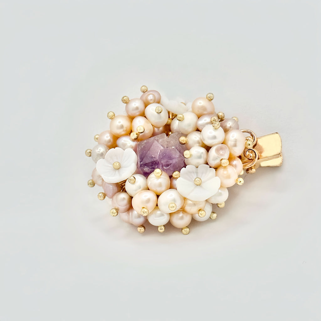 Natural amethyst flower hairpin hair ornaments