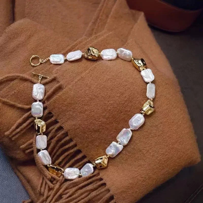 Keshi White Pearl Choker Necklace