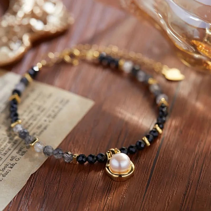 black stone bracelet