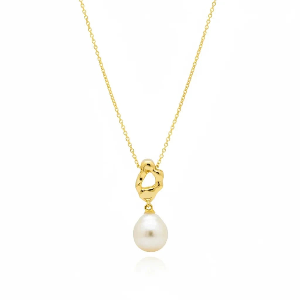 Lava Pearl Pendant Necklace