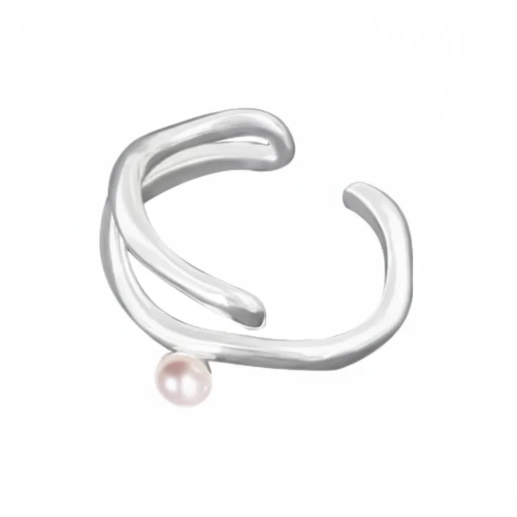 Natural Freshwater Pearl Ring Irregular Design
