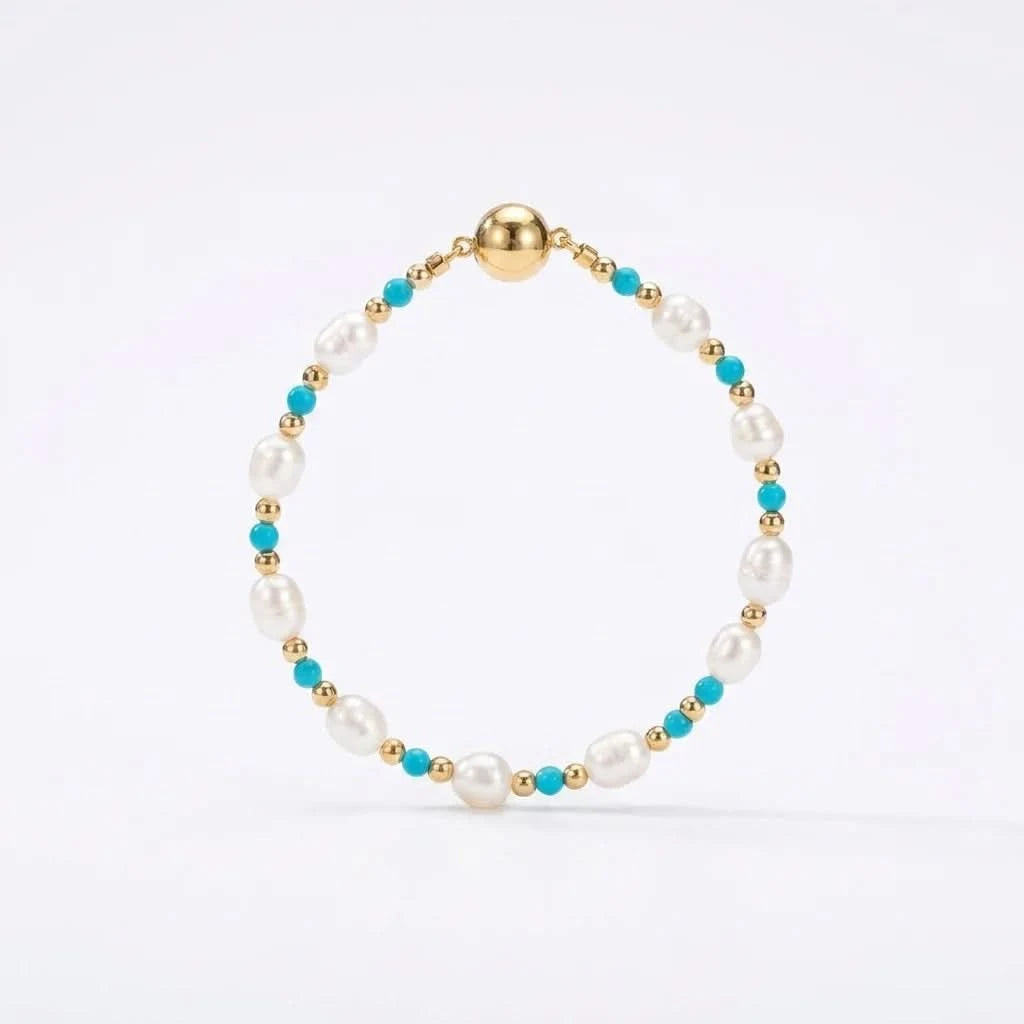 Pearl Turquoise Beaded Bracelet