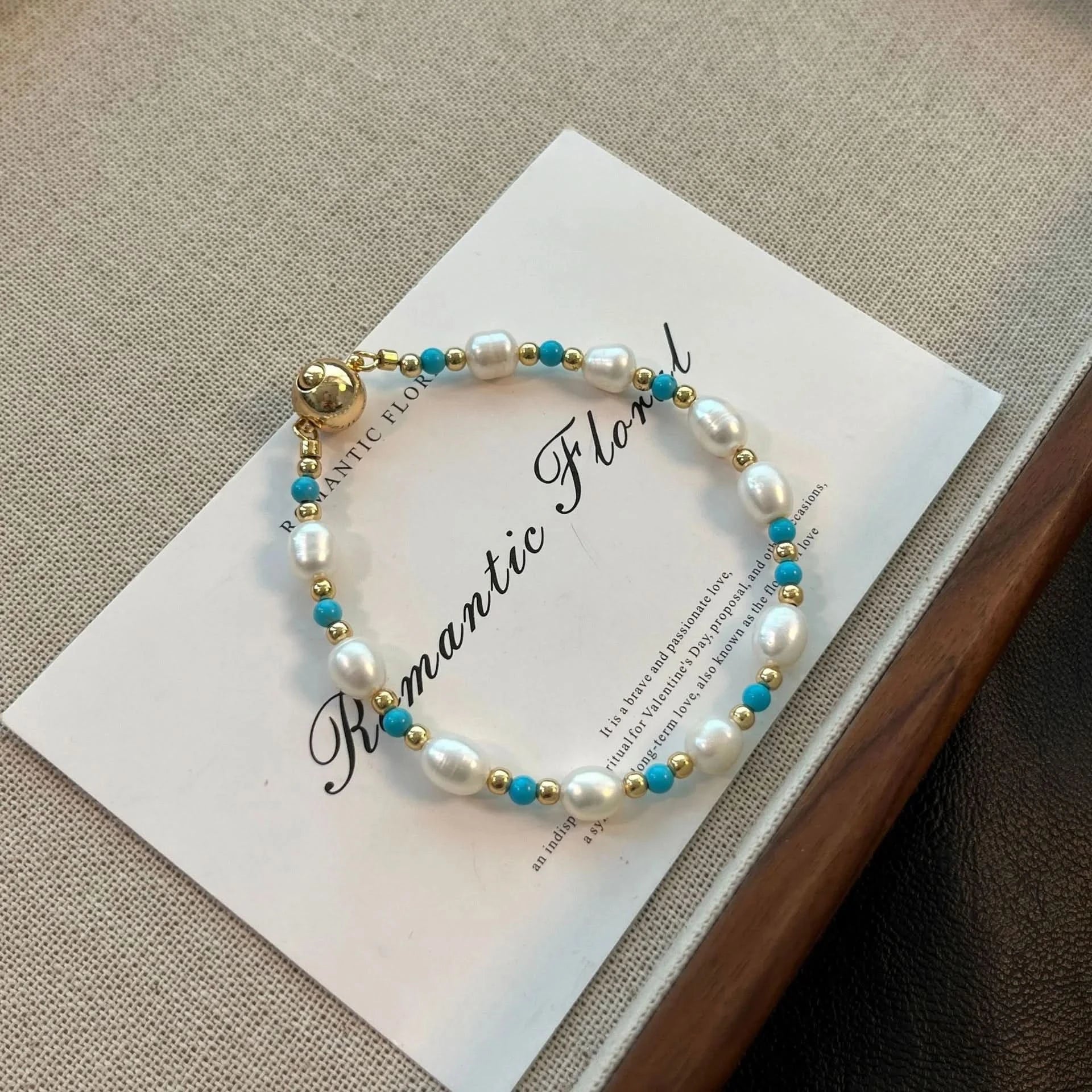 Pearl Turquoise Beaded Bracelet
