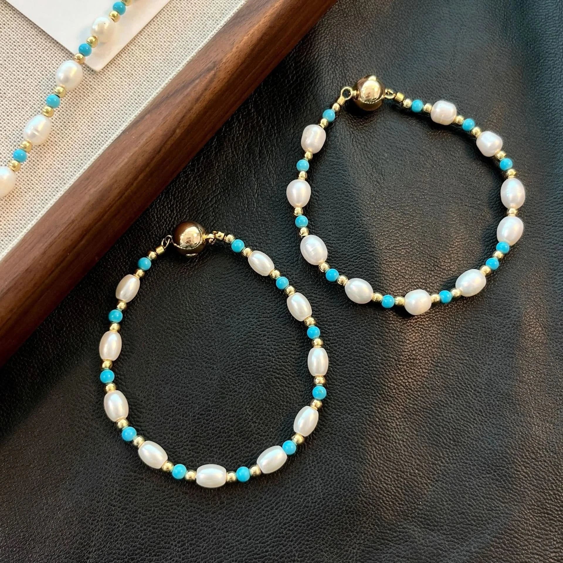 Pearl Turquoise Beaded Bracelet