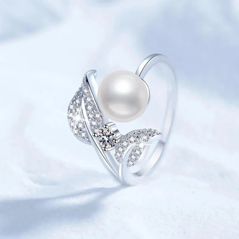 Petal Freshwater Pearl Diamond Ring