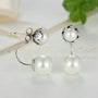double sided pearl earrings