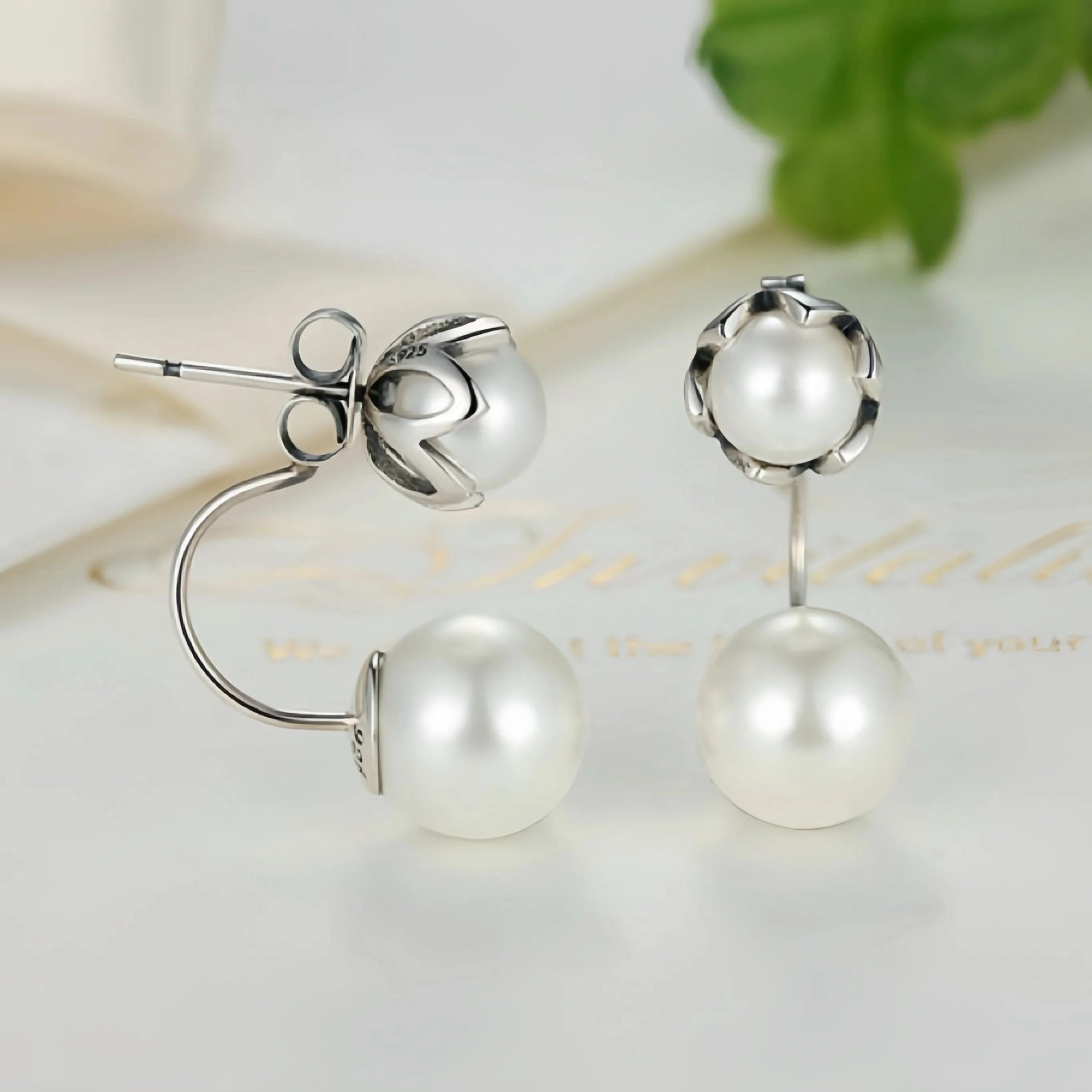 Double Side Pearl Earrings