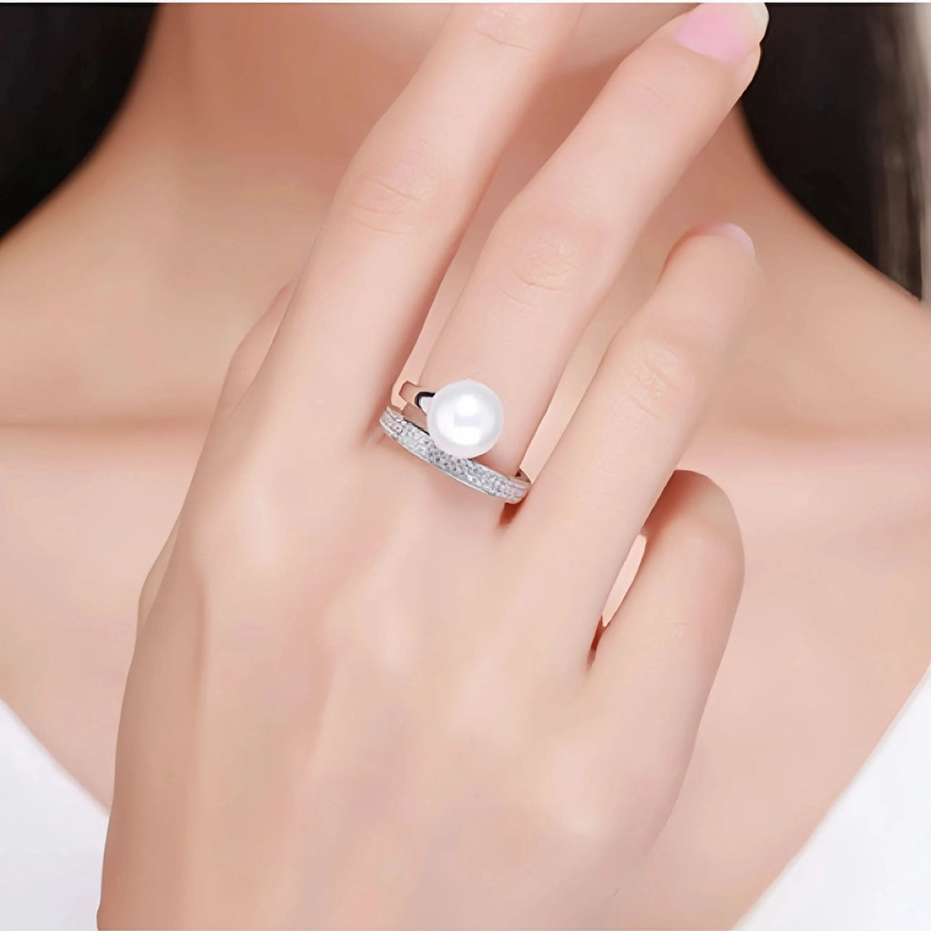 Silver Pearl Ring