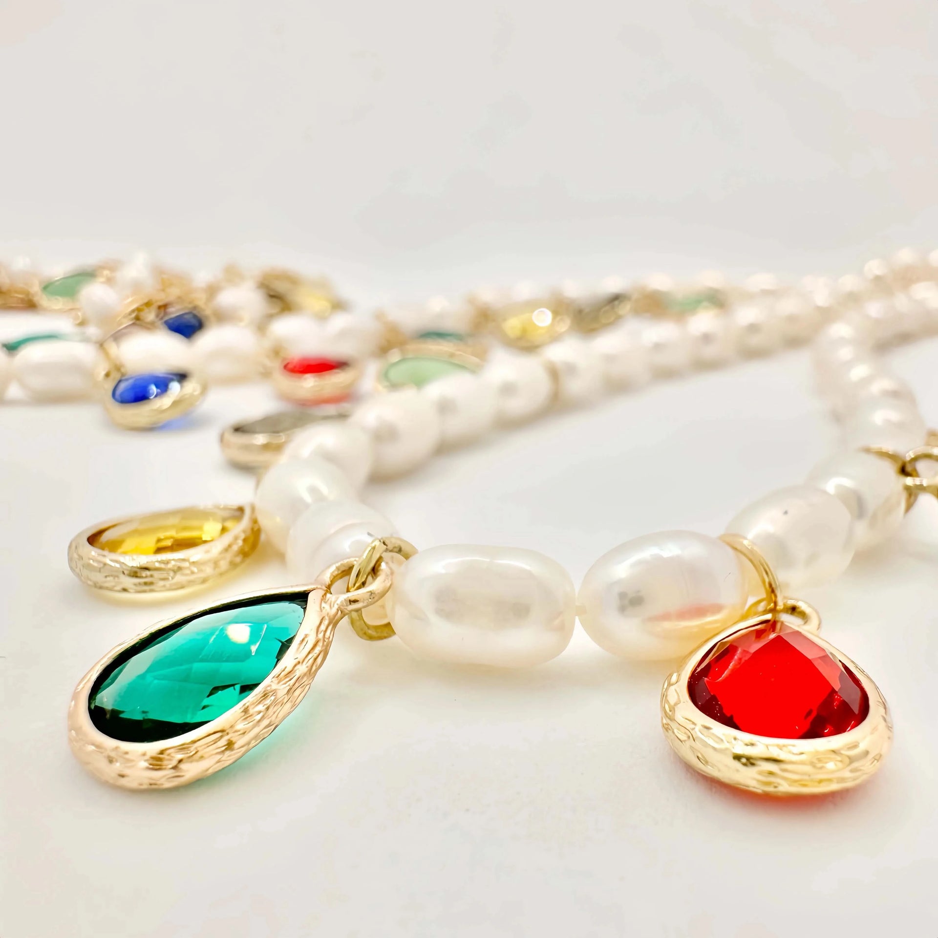 Seeds Pearl Necklace Colorful Charms