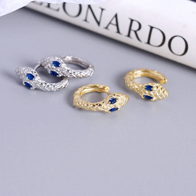 snake hoop earrings