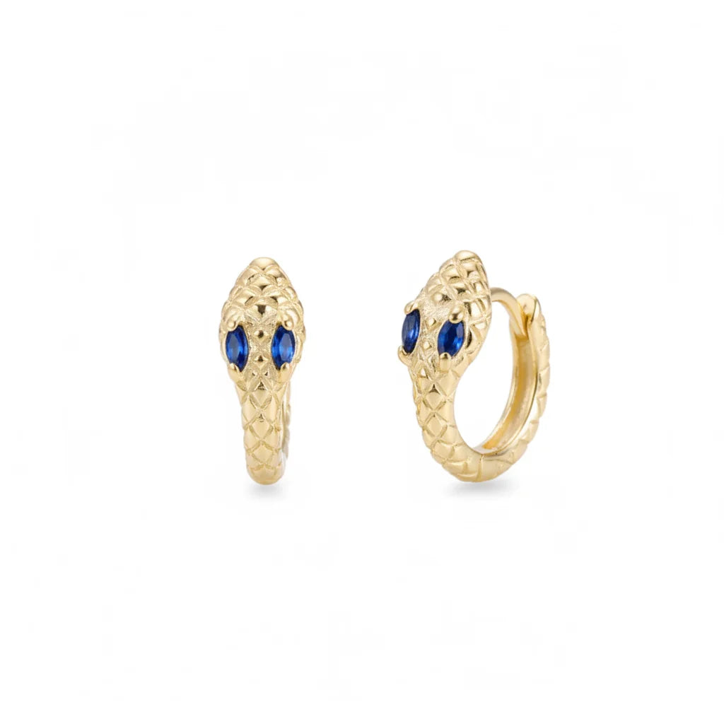Small Dainty Snake Hoops Earrings
