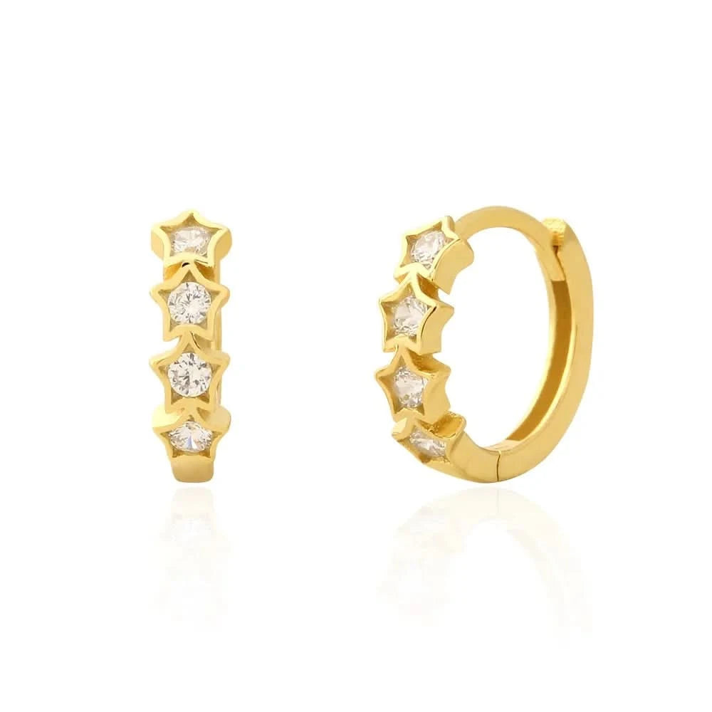 Stars Gem Hoop Earrings