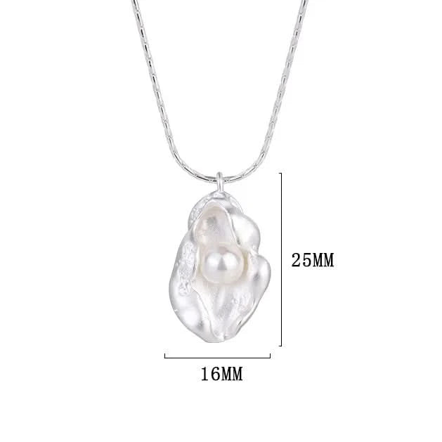 Sterling Silver Princess Pearl Pendant Necklace