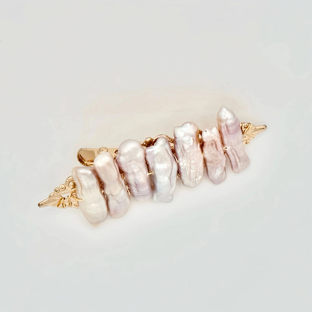 pearl clip hair