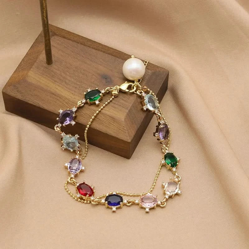Two-layer_multi-colour_Cristal_Bracelet