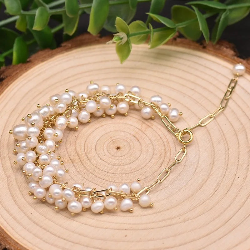 Various Sized Ivory Pearls Bracelet