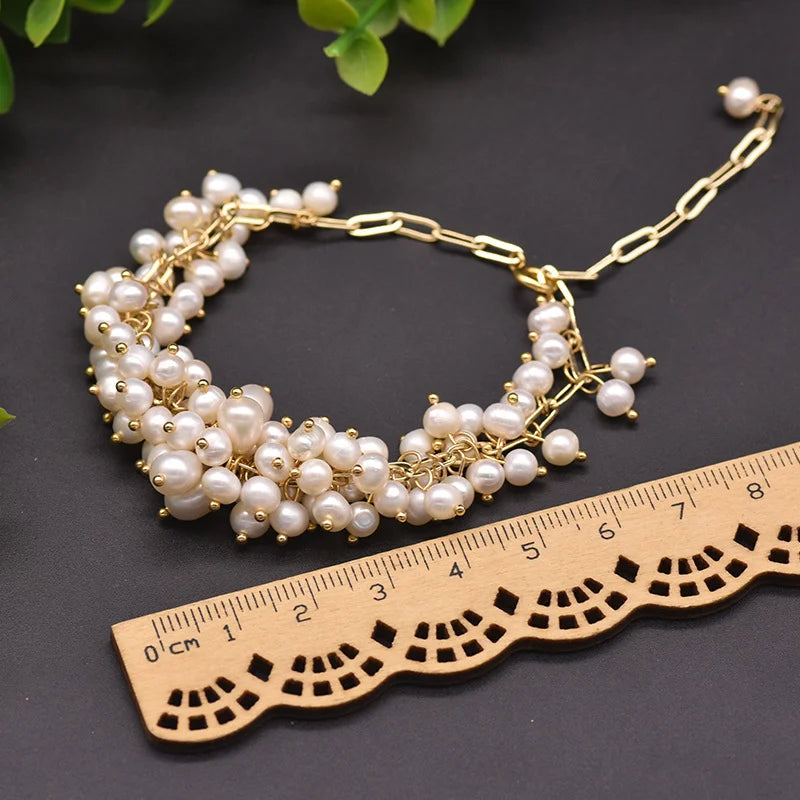 Various Sized Ivory Pearls Bracelet