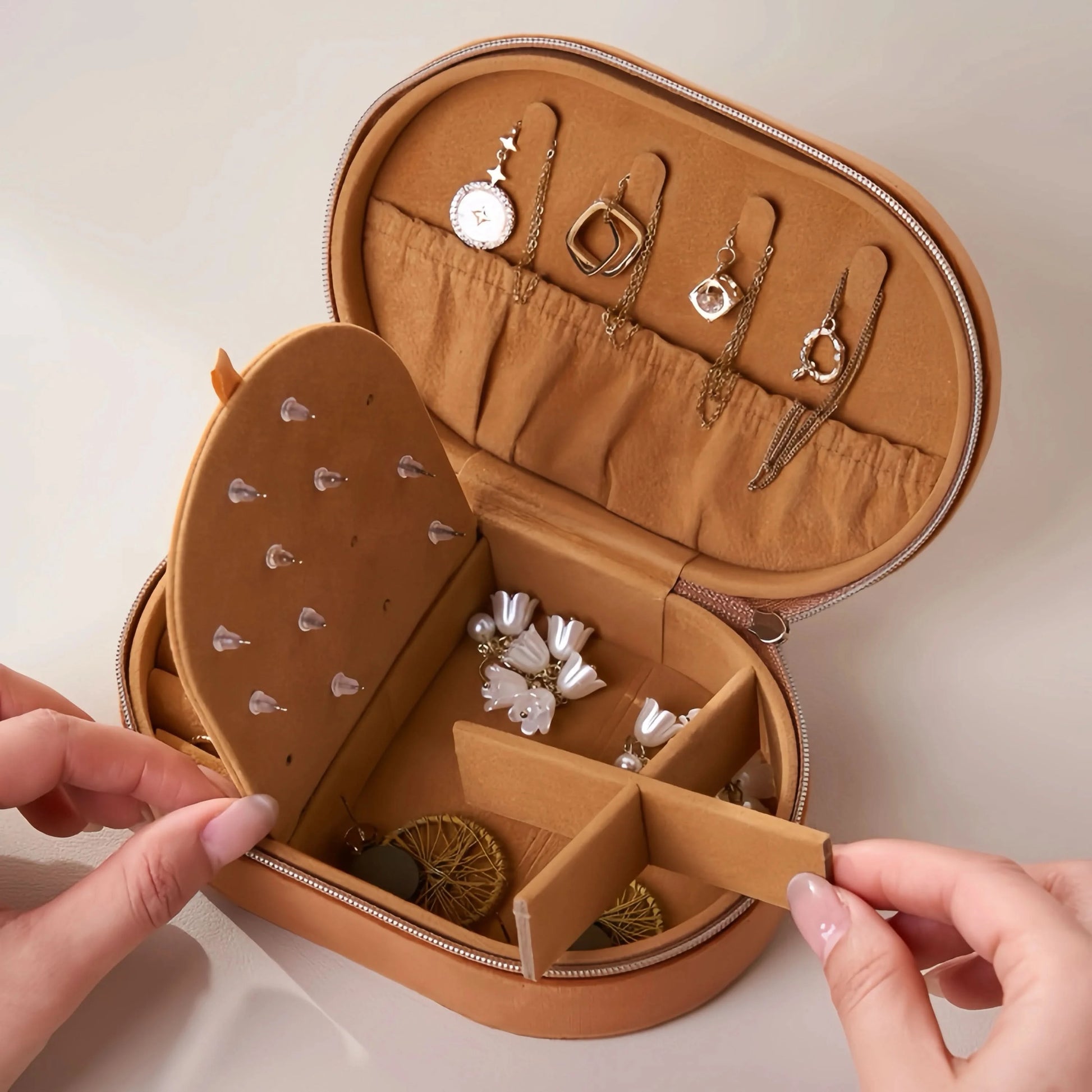 Velvet Portable Jewellery Box