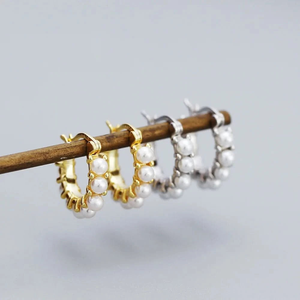 Freshwater Pearl Hoop Earring