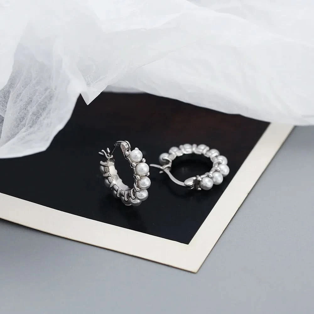 Freshwater Pearl Hoop Earring