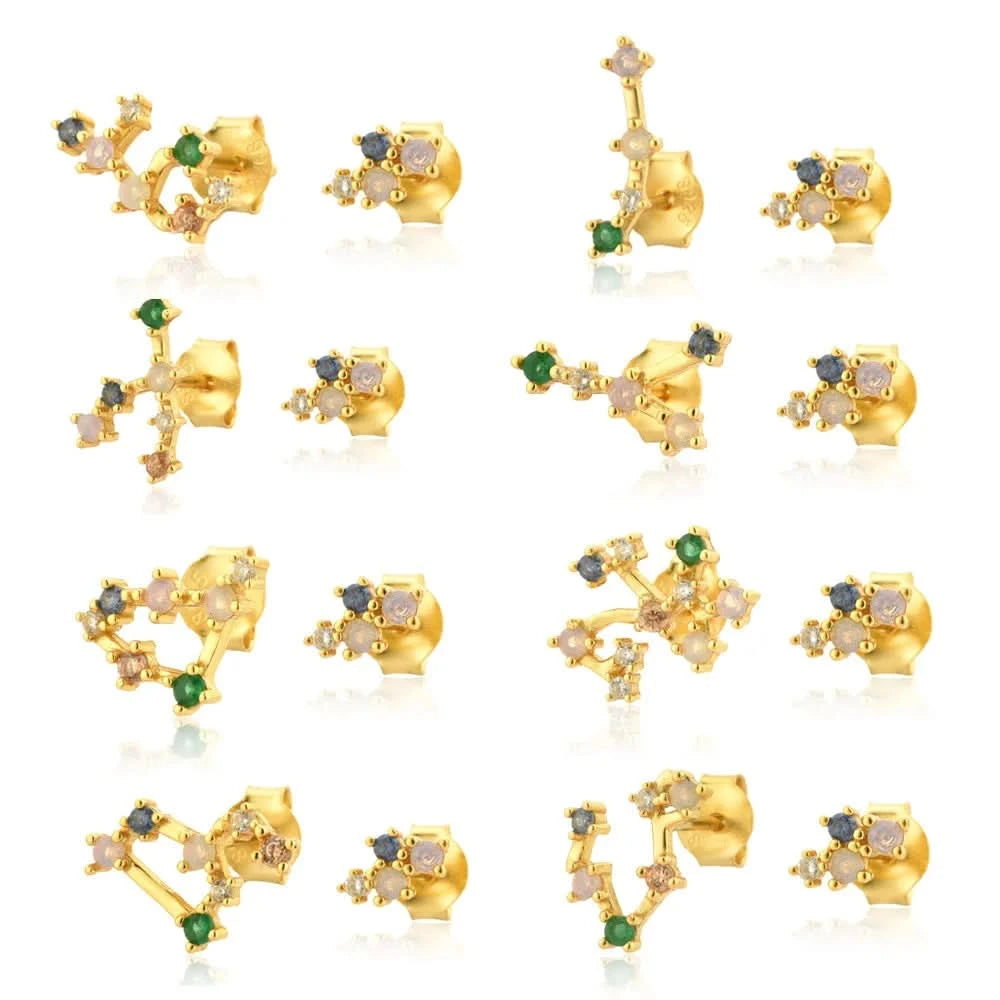 Zodiac Horoscope  Stud Earrings