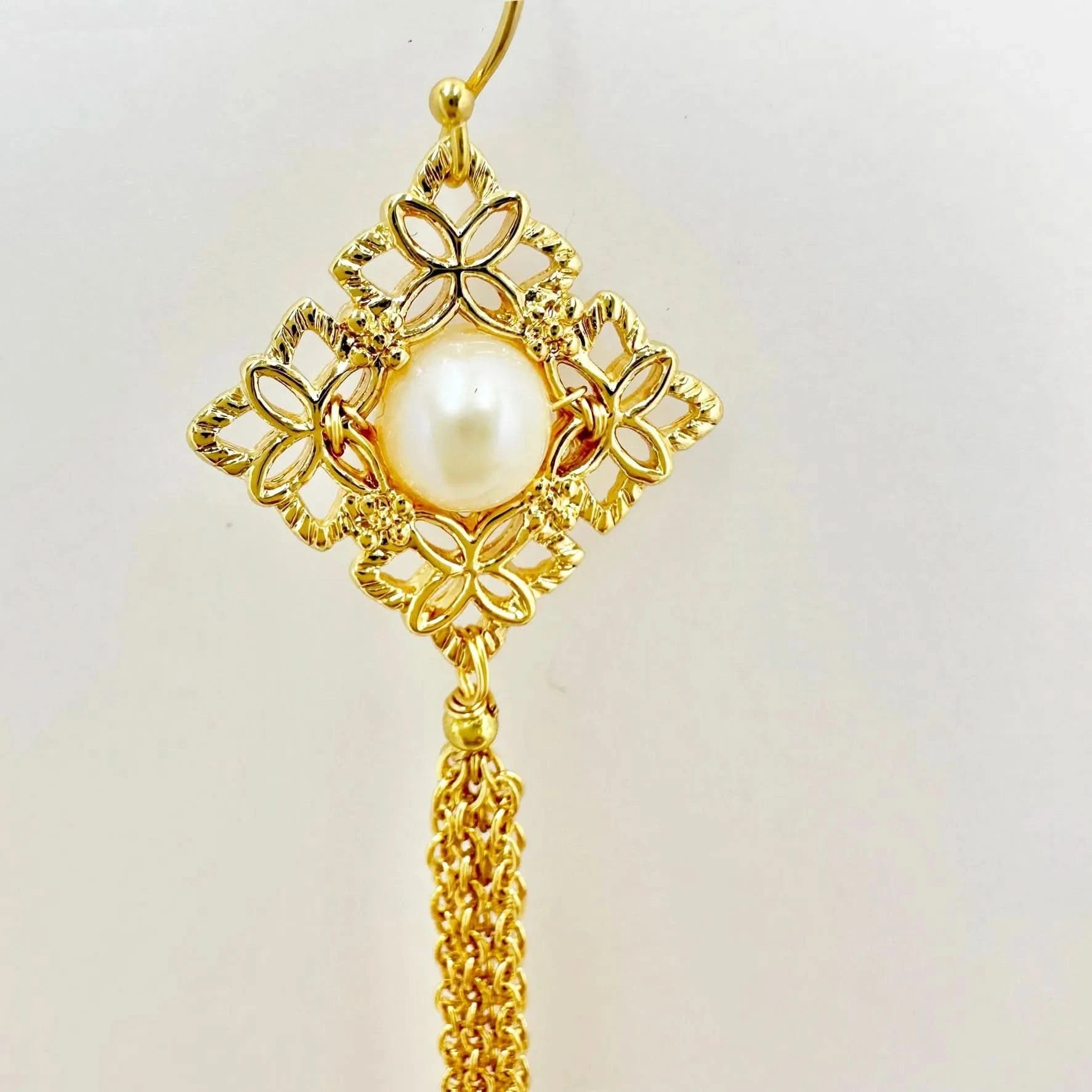 pearl dangle earrings