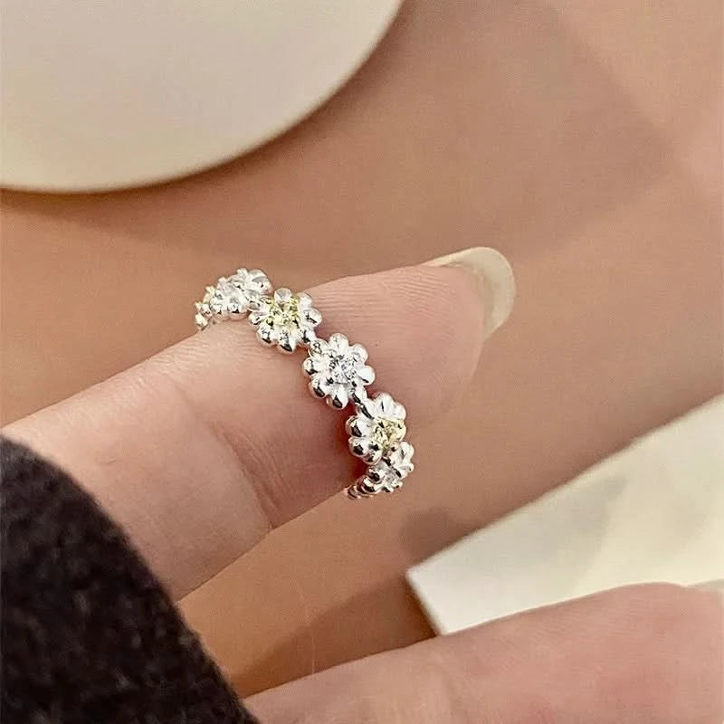 Flower Silver Ring