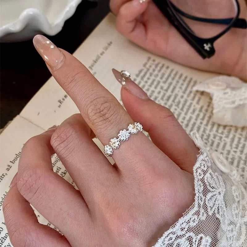 Flower Silver Ring