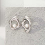 Freshwater pearl asymmetrical stud earrings - Angel Barocco