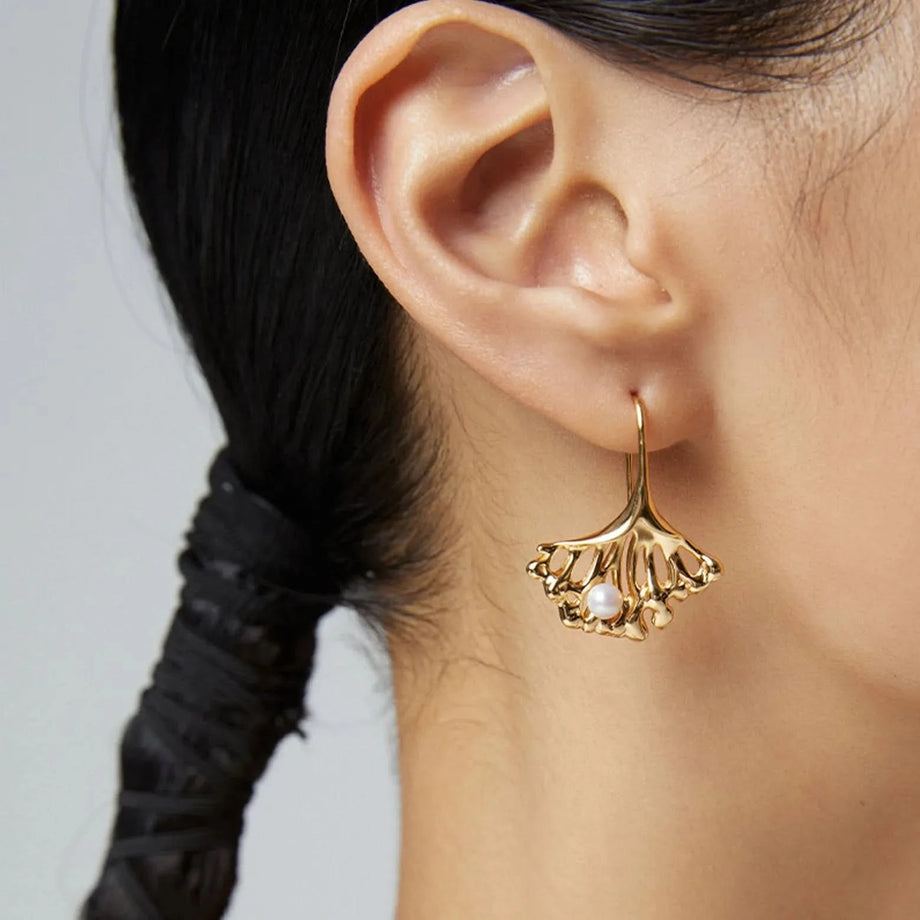 Best Selling Leaf Pearl Earrings Elegant Timeless Angel Barocco