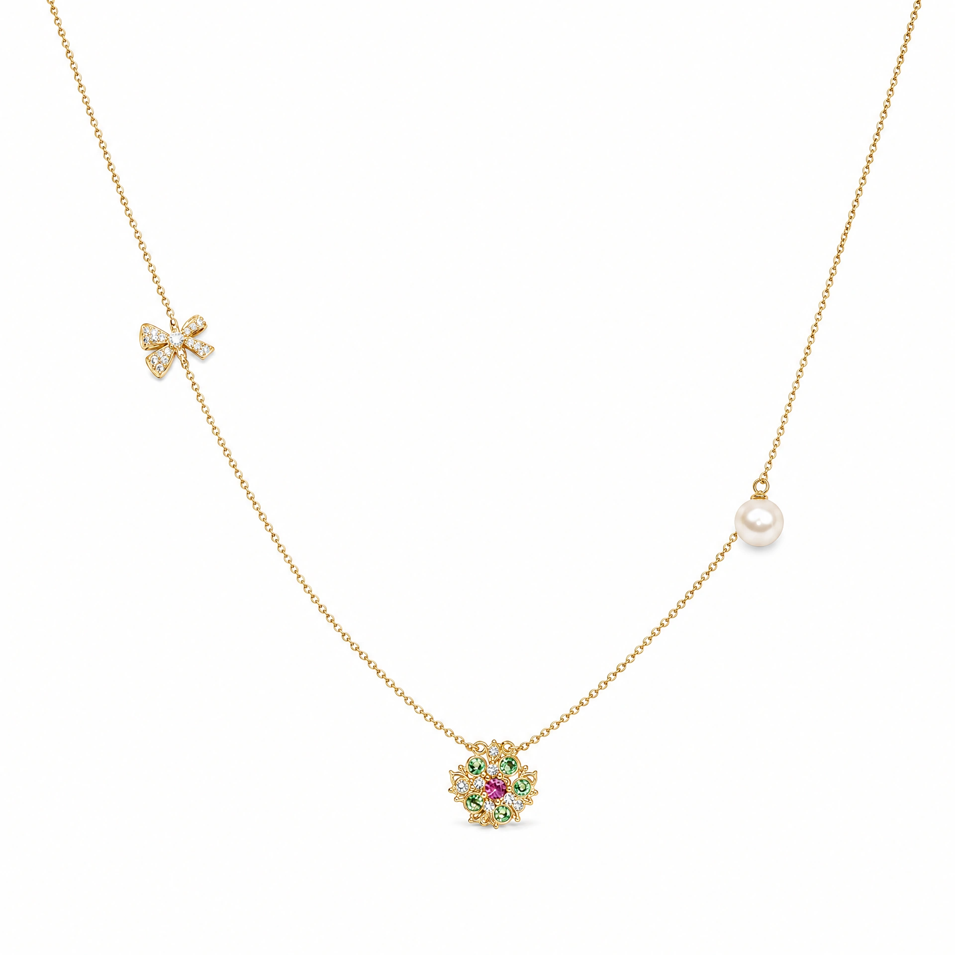 Christmas Snowflake Tree Necklace